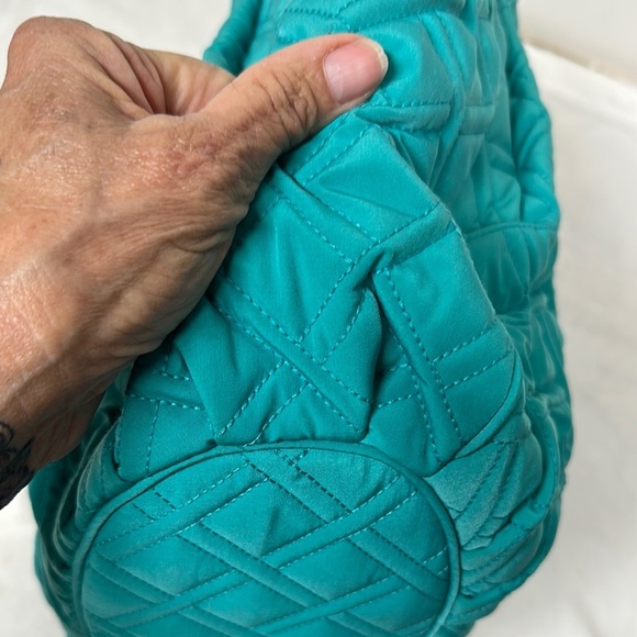 Vera Bradley Blue Quilted Tote Bag with Diamond Stitching - Picture 5 of 14